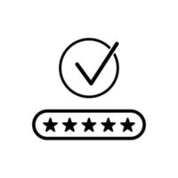 Rating star icon vector logo design template