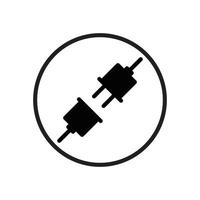 Plug and socket icon vector logo design template