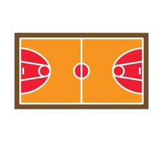 Basket ball court field icon vector logo design template