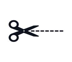 Scissor icon flat style design template vector