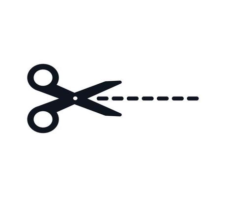Scissor icon flat style design template