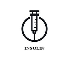 Insulin icon vector logo design template