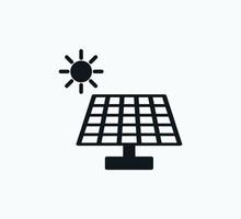 solar cell icon vector logo design template