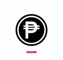 Peso icon flat style template vector