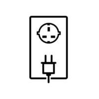 Plug and socket icon vector logo design template