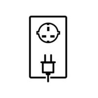 Plug and socket icon vector logo design template