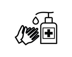 Hand wash icon vector logo design illustration