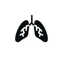plantilla de diseño de logotipo de vector de icono de pulmón