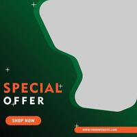 special offer banner social media post vector