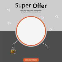 design banner feed template vector