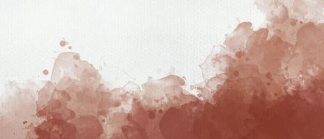 Hand painted brown and white color with watercolor texture abstract background vector