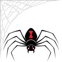 Black widow spider design vector