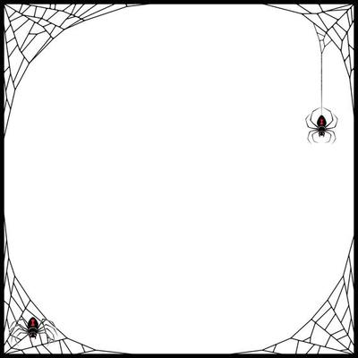 Photo frame design with spider webs