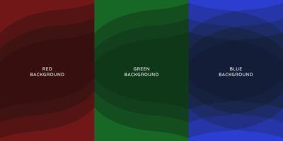 Abstract Wave Red, Green And Blue Background vector