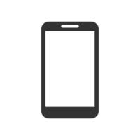 Smartphone vector icon isolated on white background