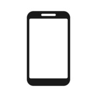 Smartphone black vector icon on white background