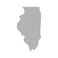 icono de vector de mapa de Illinois sobre fondo blanco aislado