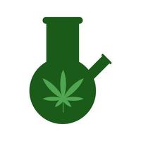 Weed bong vector icon on white background