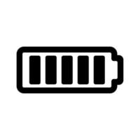 Full battery vector icon isolated on white background