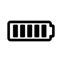 Full battery vector icon isolated on white background