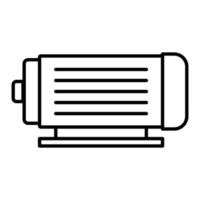 icono de vector de motor eléctrico aislado sobre fondo blanco