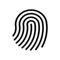 Fingerprint vector icon isolated on white background