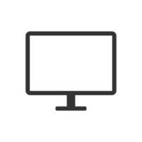 PC screen vector icon on white background
