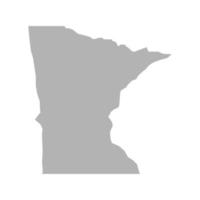 icono de vector de mapa de Minnesota sobre fondo blanco aislado