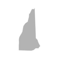 New Hampshire map vector icon on isolated white background