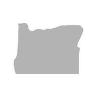 Oregon map vector icon on isolated white background