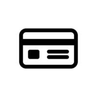 Credit card vector icon on white background