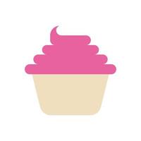 icono de vector de cupcake aislado sobre fondo blanco