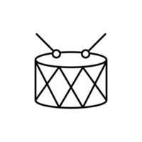 Drum line vector icon on white background