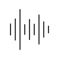 Soundwave line vector icon on white background