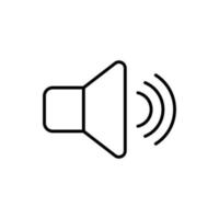 Speaker line vector icon on white background