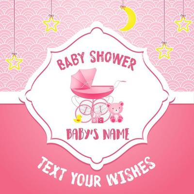 Baby shower invitation card template