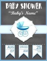 Baby shower invitation card vector