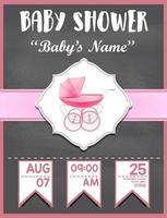 Baby shower invitation card vector