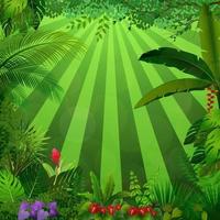 Lighting jungle background vector