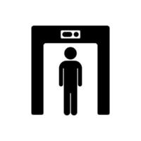Airport security check vector icon on white background