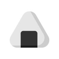 icono de vector onigiri aislado sobre fondo blanco