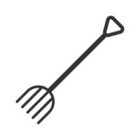 Pitchfork black vector icon on white background