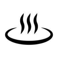 Japanese hot springs vector icon on white background