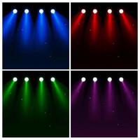 Set of light effect spotlights vector