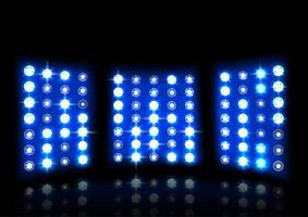 Floodlight of stadium on a dark background vector