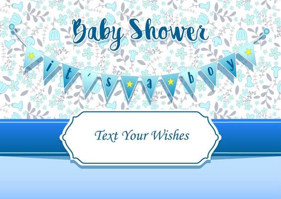 It's a Boy invitation card design template