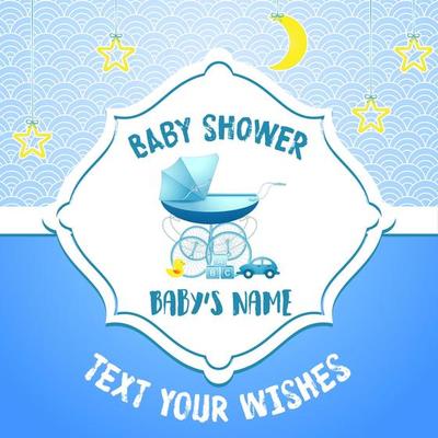 Baby shower invitation card template