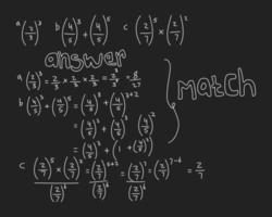 ilustración realista del fondo de la pizarra de matemáticas vector