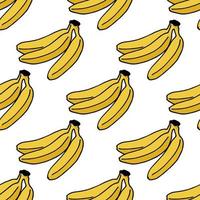 Seamless pattern with creative banana on white background vector