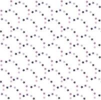 Seamless pattern in charmed lilac, violet and purple stars on white background for plaid, fabric, textile, clothes, tablecloth and other things. Vector image.